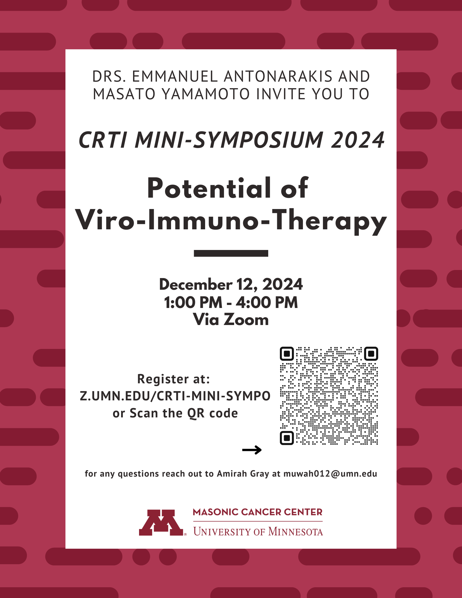 CRTI Mini Symposium Flyer